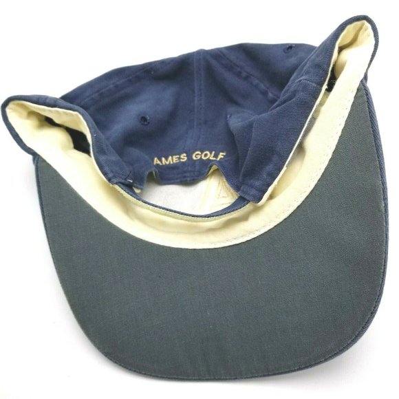 Ames Golf Iowa Sports Hat Cap Navy Blue Strapback - Picture 4 of 7
